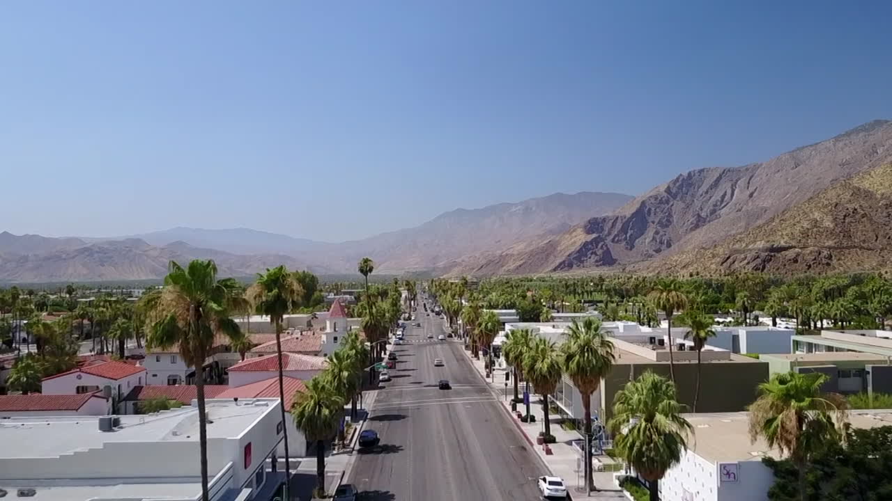 Drone Downtown Palm Springs