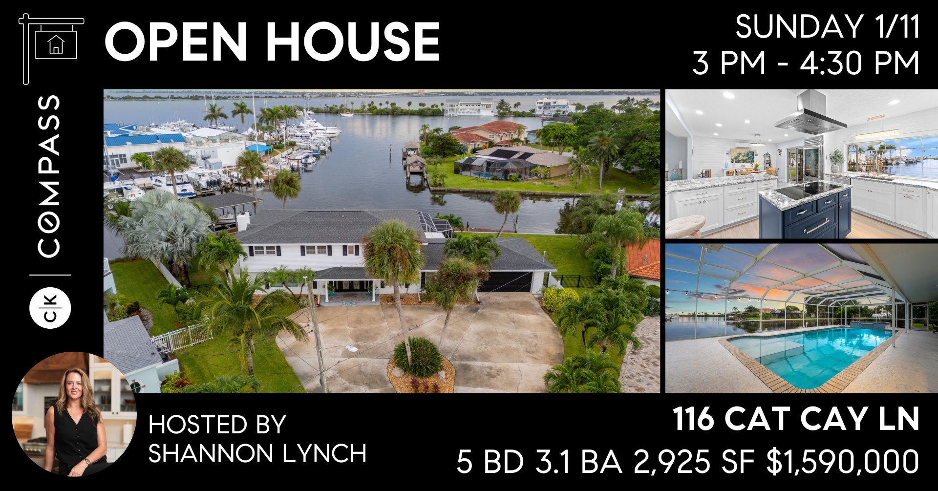 Open house at 116 Cat Cay Lane Indian Harbour Beach luxury home