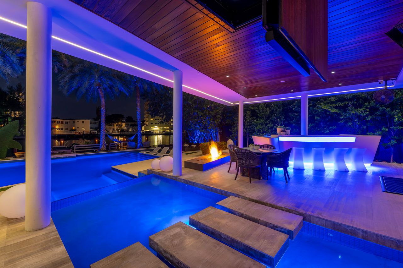 Striking Modern Tri-Level Waterfront Estate