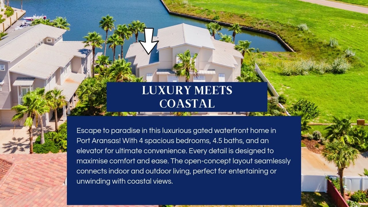 Port Aransas Home, Waterfront Property