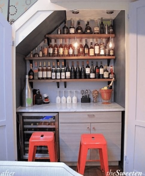 Converting an Unused Closet to a Super Sleek Dry Bar