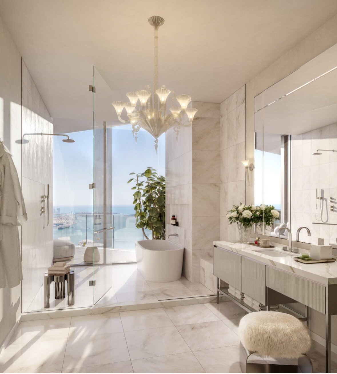 Inside the Upper Penthouses at Baccarat Residences Miami
