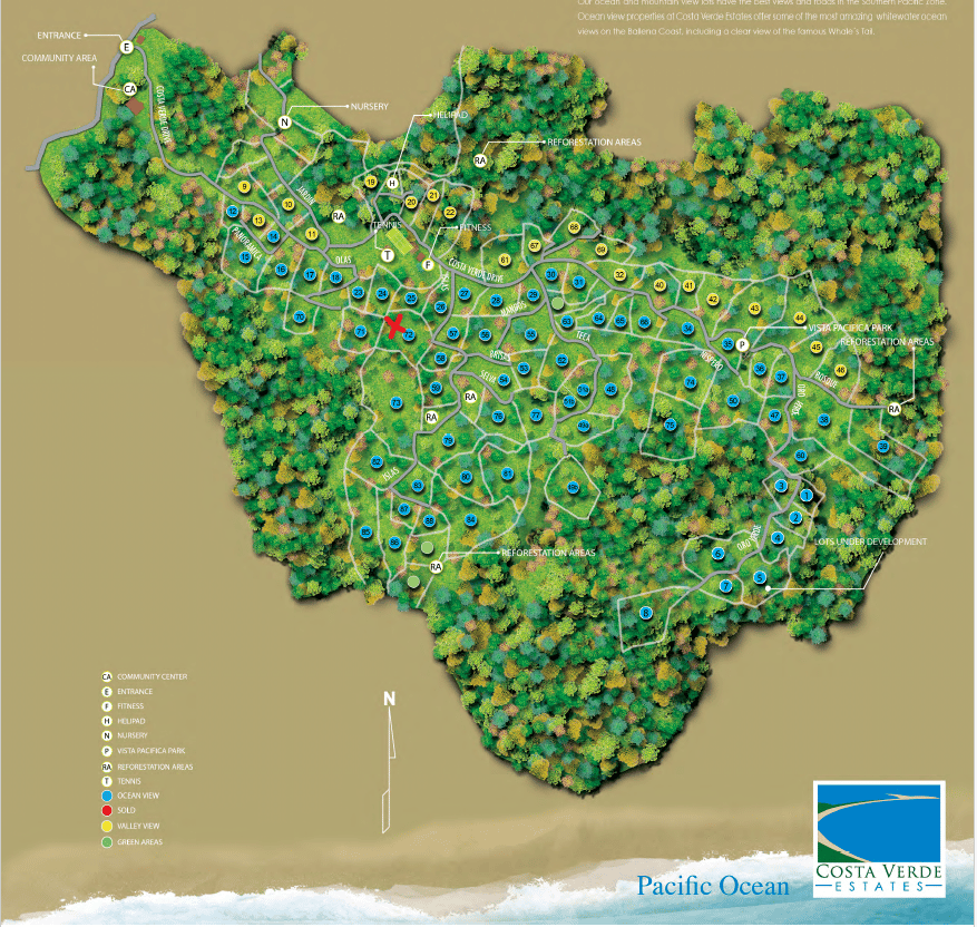 Exclusive 5.80 acres Ocean View Estate Lot in Costa Verde Estates – Escaleras