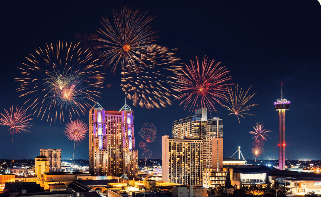 4th of July fireworks in San Antonio