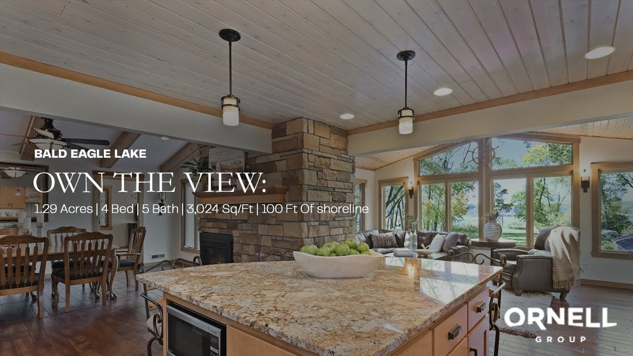 OWN THE VIEW: $1.M Lake Home | 100 FT Bald Eagle Lakeshore | 1.29 Acres | 3,024 Sq/Ft #ornellgroup