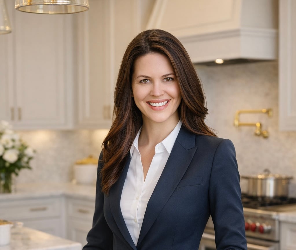 Lisa Biondo in a high-end kitchen