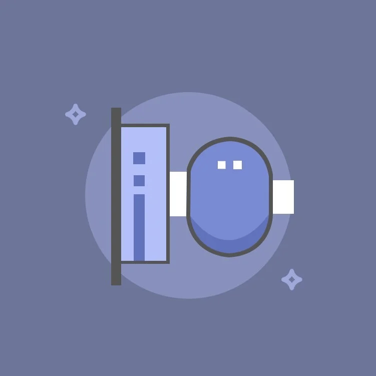 Blue door with a round doorknob