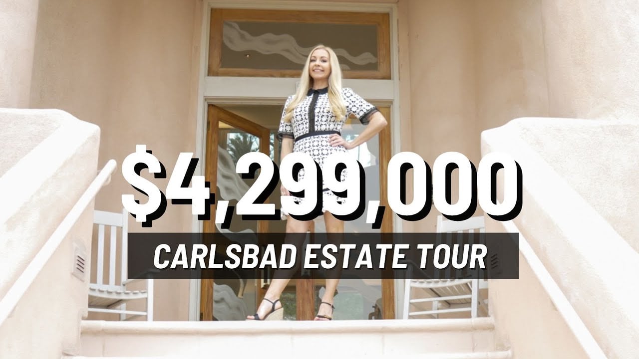 Touring A $4.299M Ocean View Estate in Carlsbad, California