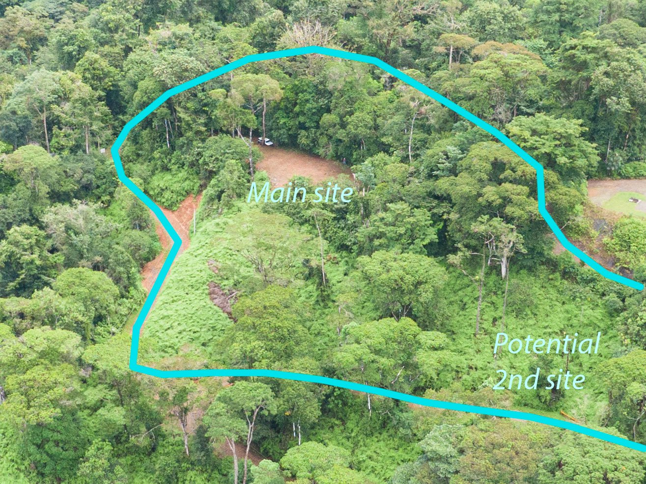 Beautiful 2 Acre Ocean View Lot inset into nature