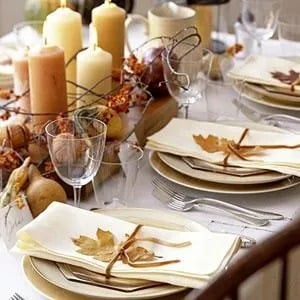 Setting a Thanksgiving Table