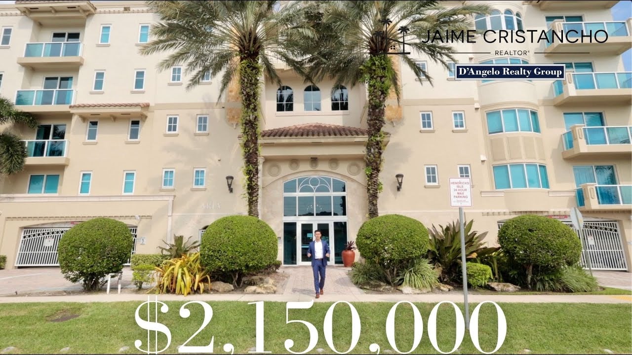 Inside a waterfront $2,150,000 Million Dollar Condo with a private Yacht dock