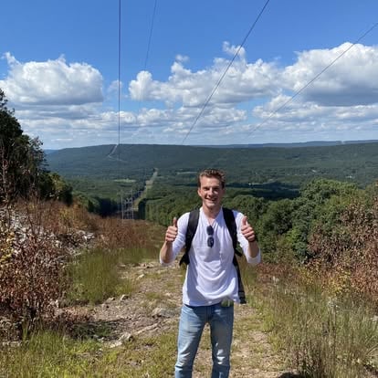 Aaron on a mountain hike
