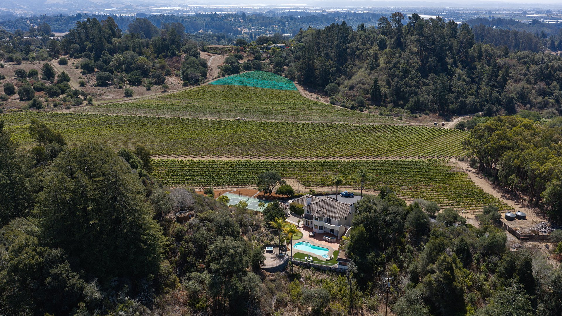 Private Aptos Estate with Vineyard Views