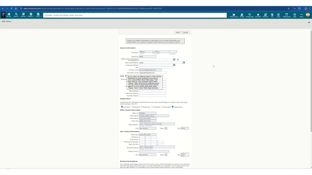 Adding You Profile Page of Listings to MLS