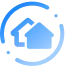 House icon inside a circle
