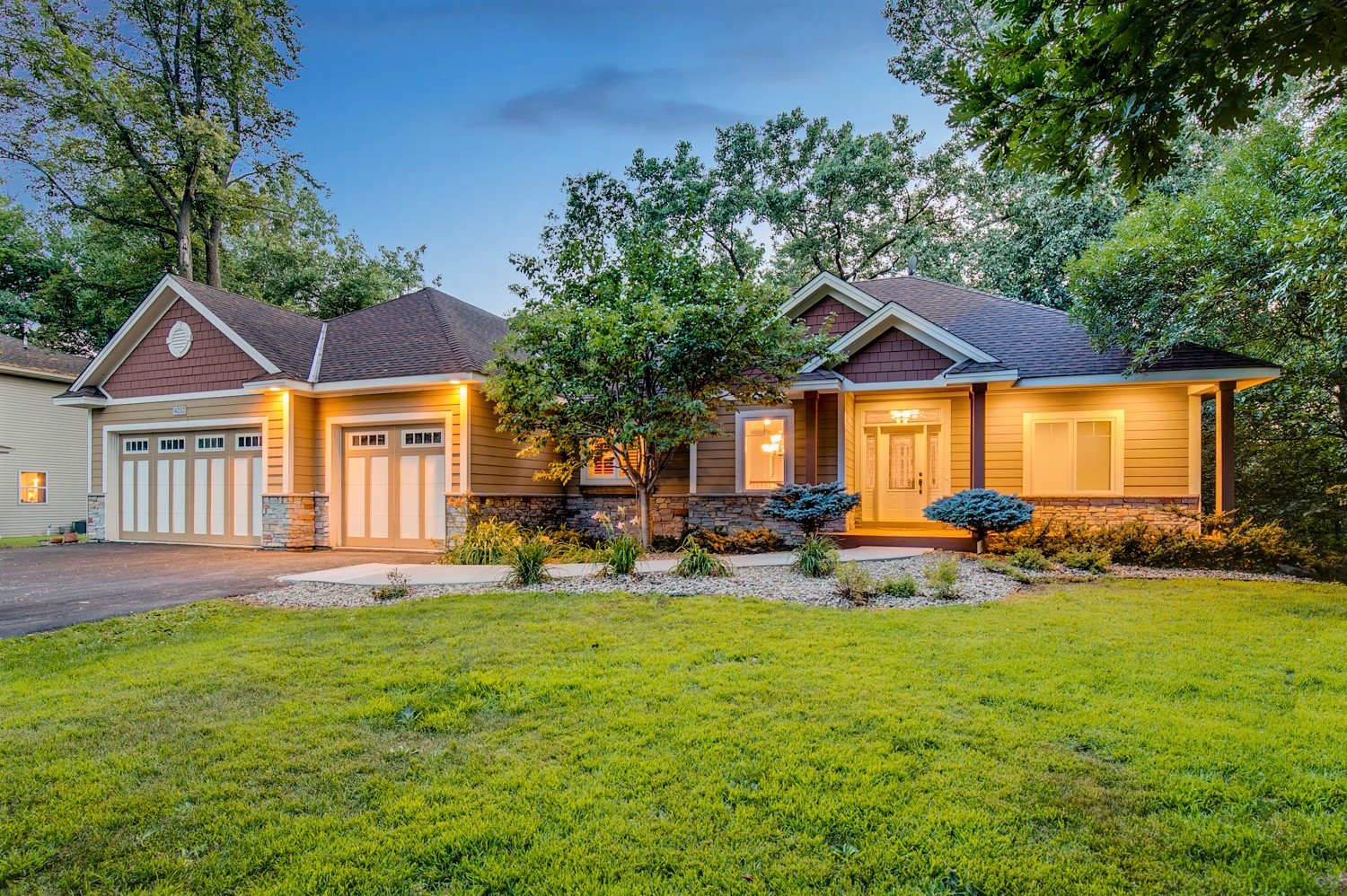 Sprawling, Custom Built, Walkout Rambler on Large Wooded Lot