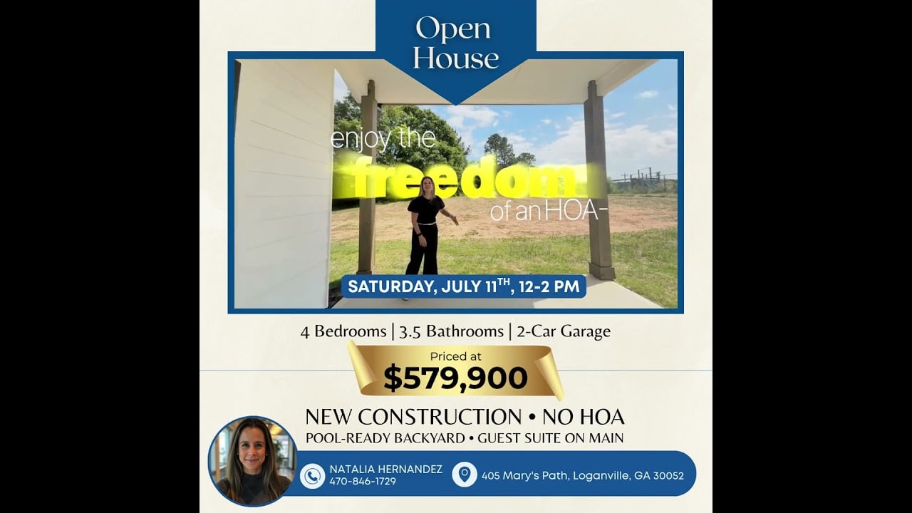 🏡 Tour This Move-In Ready New Construction Home in Loganville, GA | No HOA  #realestate #dreamhome