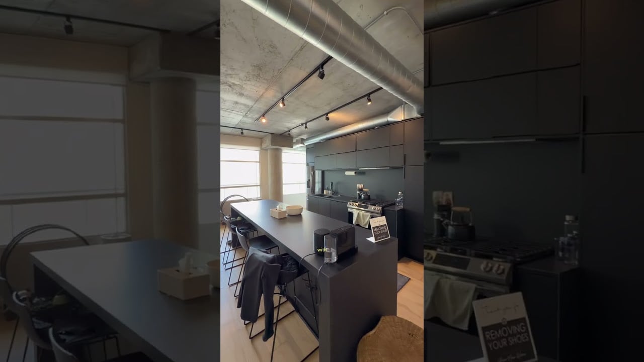 Stylish Downtown Toronto Loft Style Condo With Large Windows and a Stunning Kitchen