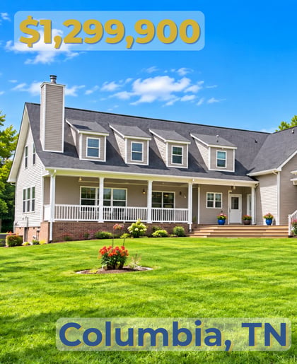 Columbia home with a broad covered porch, dormer windows, and landscaped lawn.