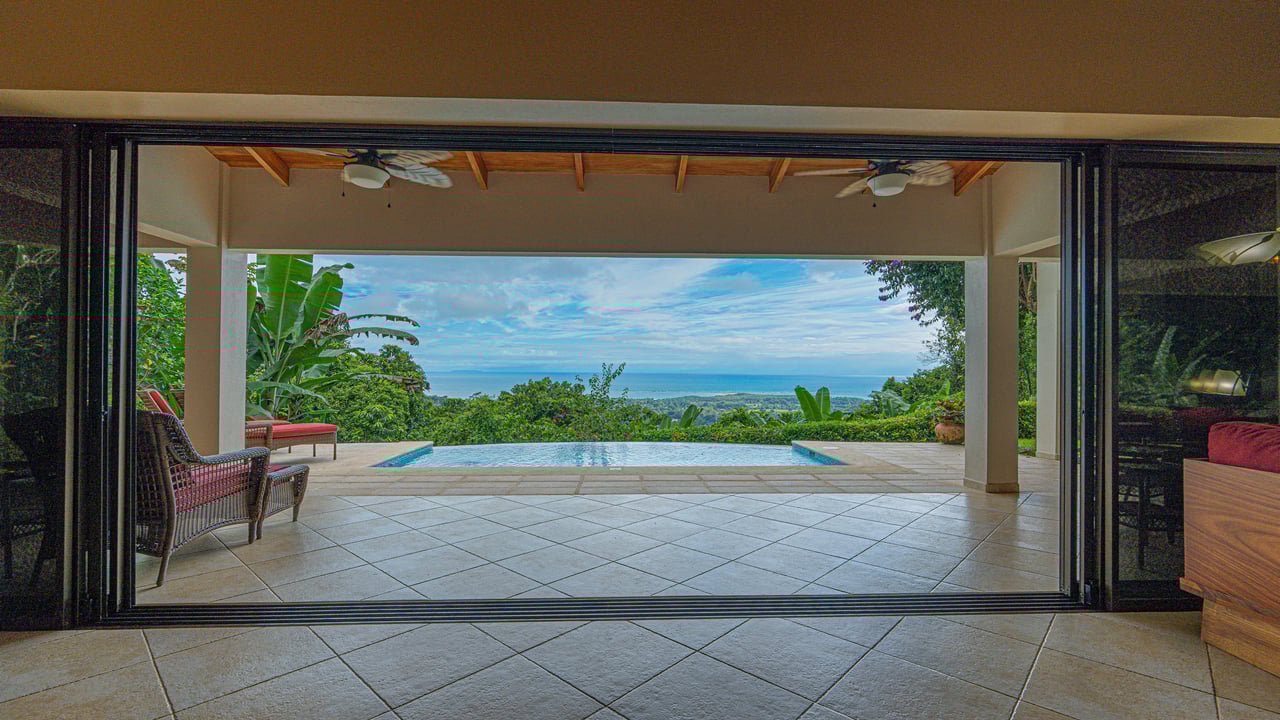 Private Luxury Villa with Whale Tail Ocean View Close to Downtown Uvita