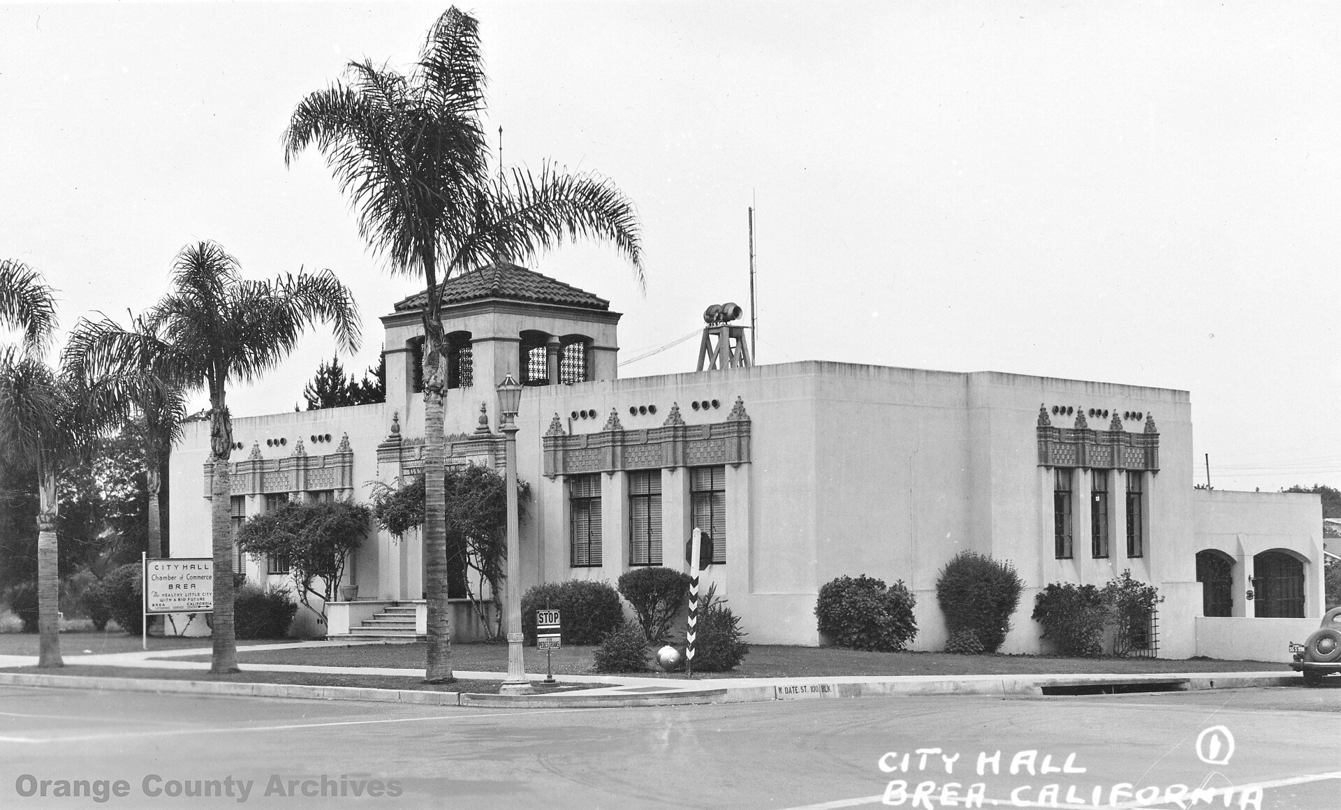 Brea City Hall in the 1940s, photo courtesy Orange County Archives