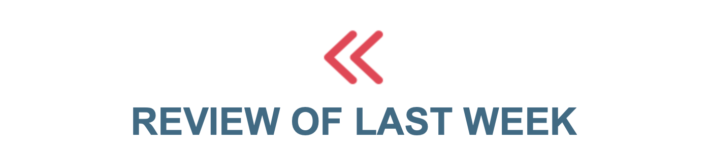 Review of last week