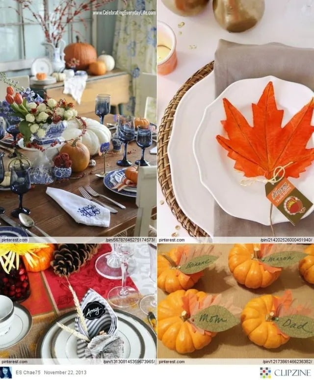 Setting a Thanksgiving Table