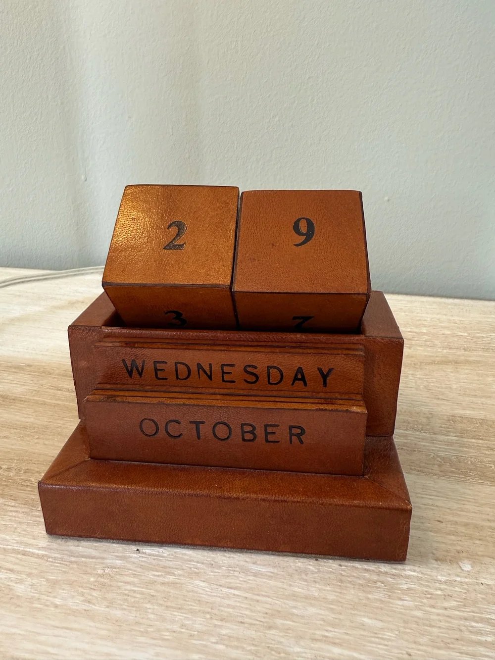 Perpetual Wooden Desk Calendar