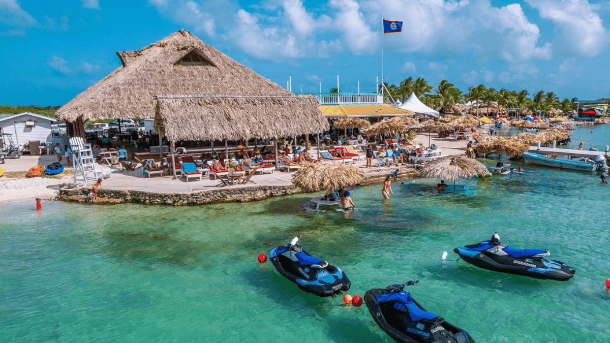 View of Secret Beach Water Park restaurant and beach bar