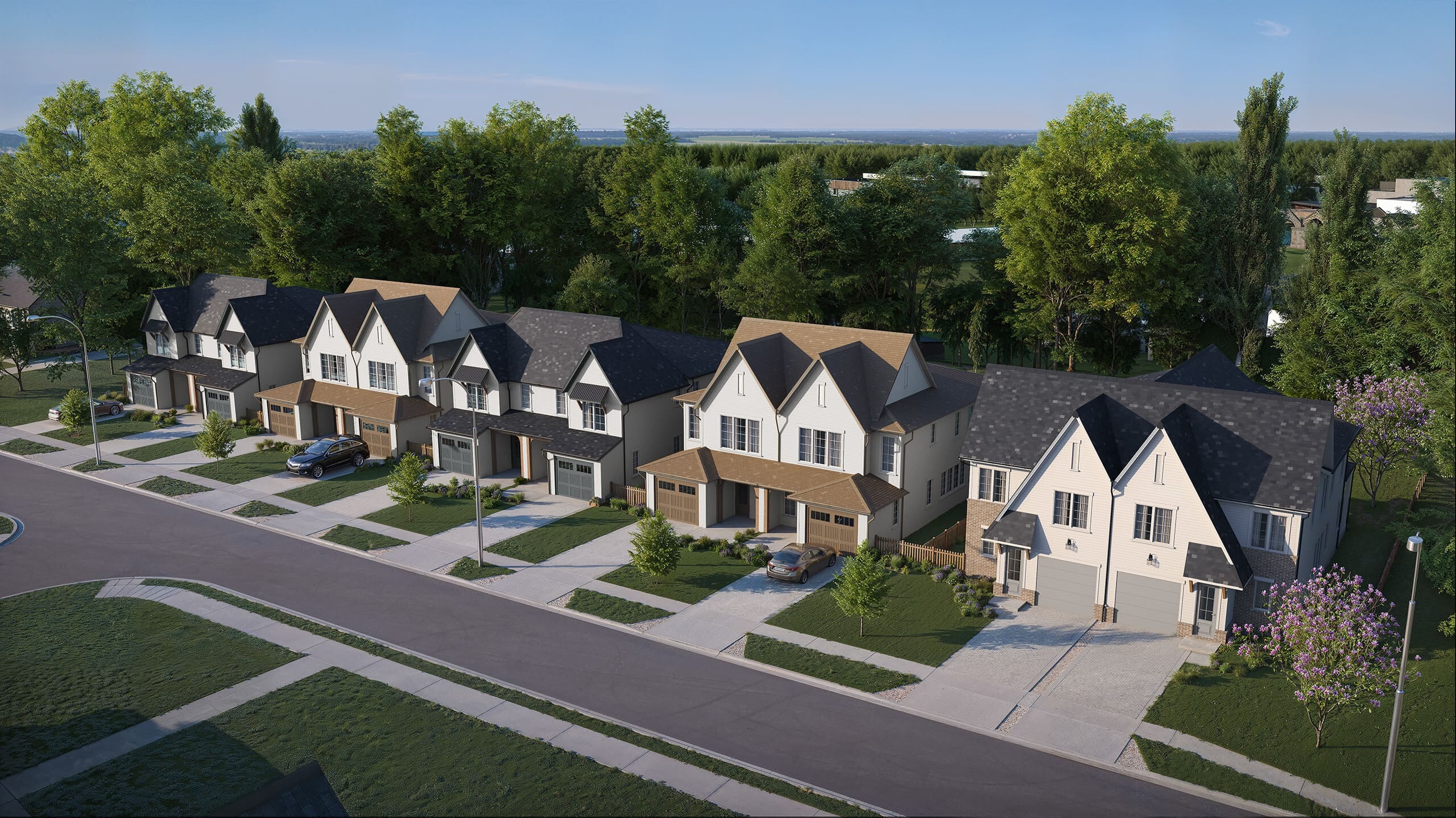Aerial rendering of the Dogwood Heights residences