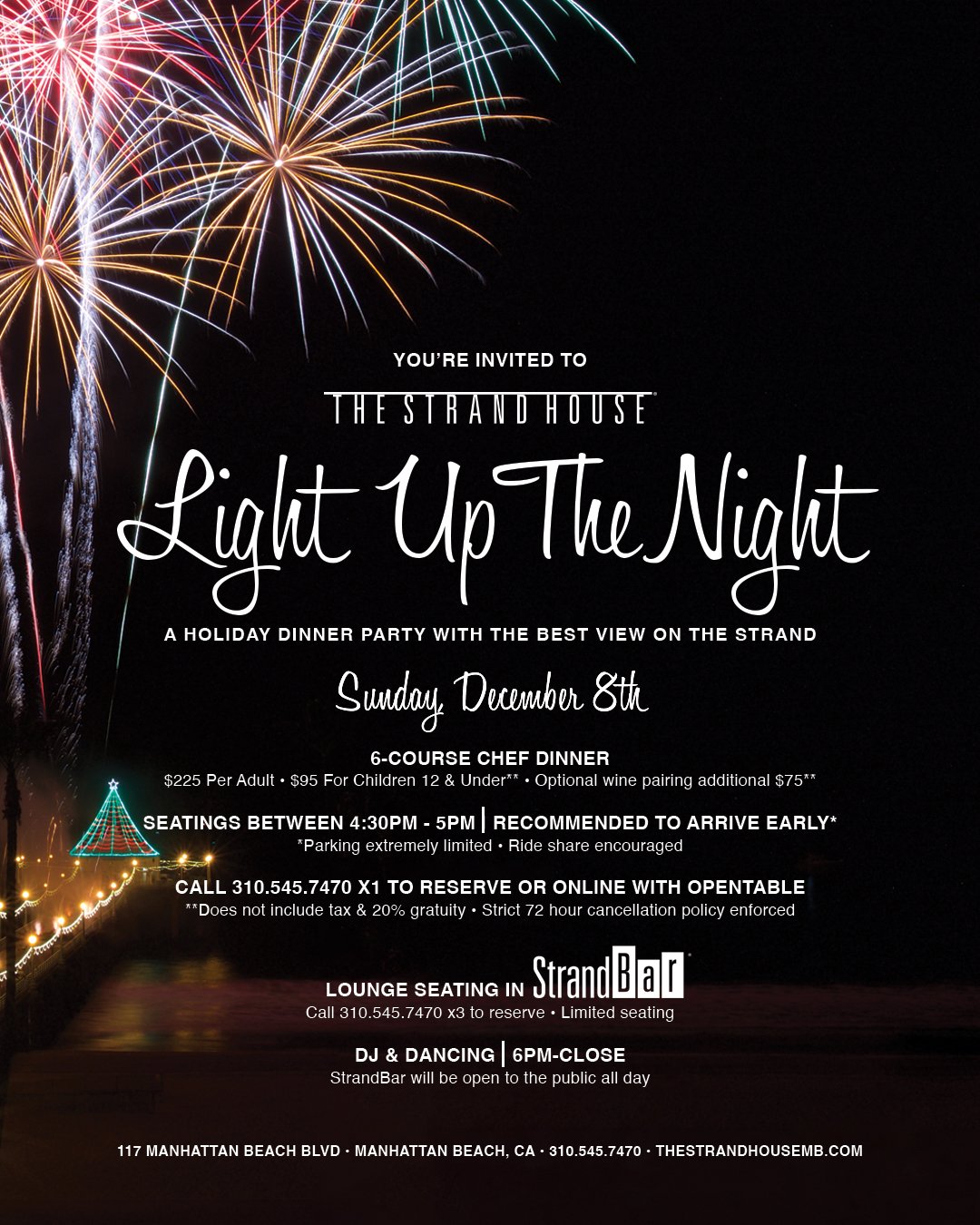 The Strand House Light Up The Night Dinner Party