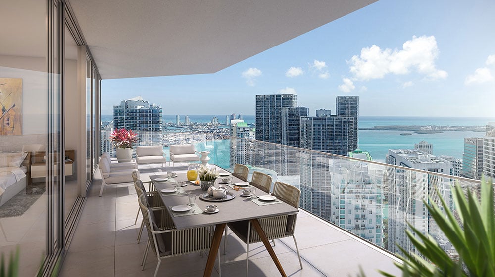 One River Point sky residences balcony 