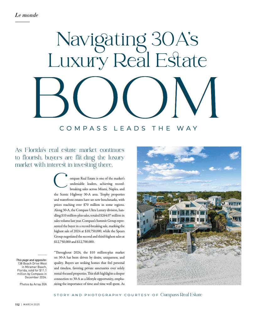 Navigating 30A's Luxury Real  Estate Boom