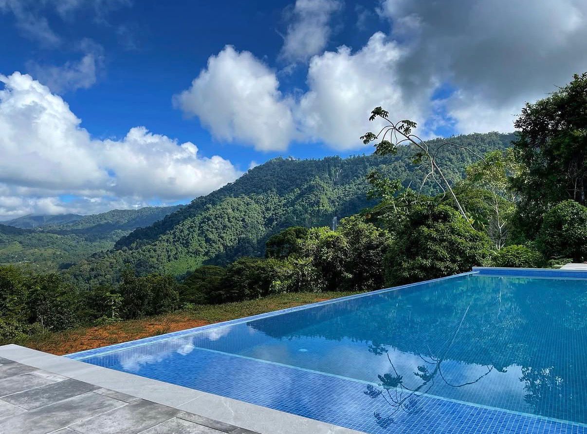 Mountain Estate with Waterfall View & Partial Ocean View, Commercial Kitchen, Gym, Massive Saltwater Pool & 4 Building Sites