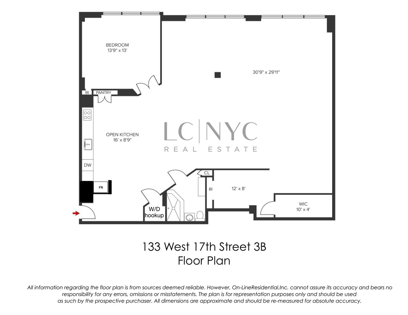 133 West 17th Street Unit: 3B