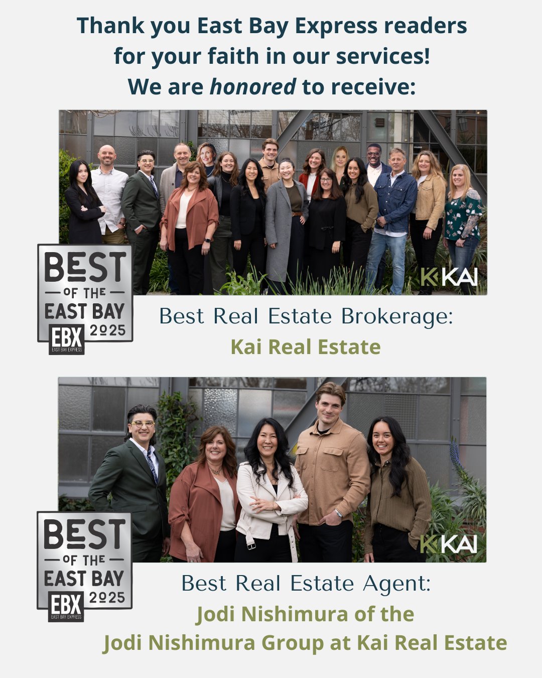 Thank you East Bay Express Readers!