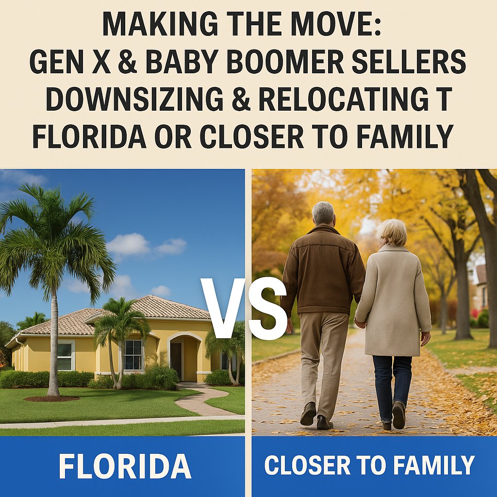 Making the Move: Gen X & Baby Boomer Sellers Downsizing & Relocating to Florida or Closer to Family