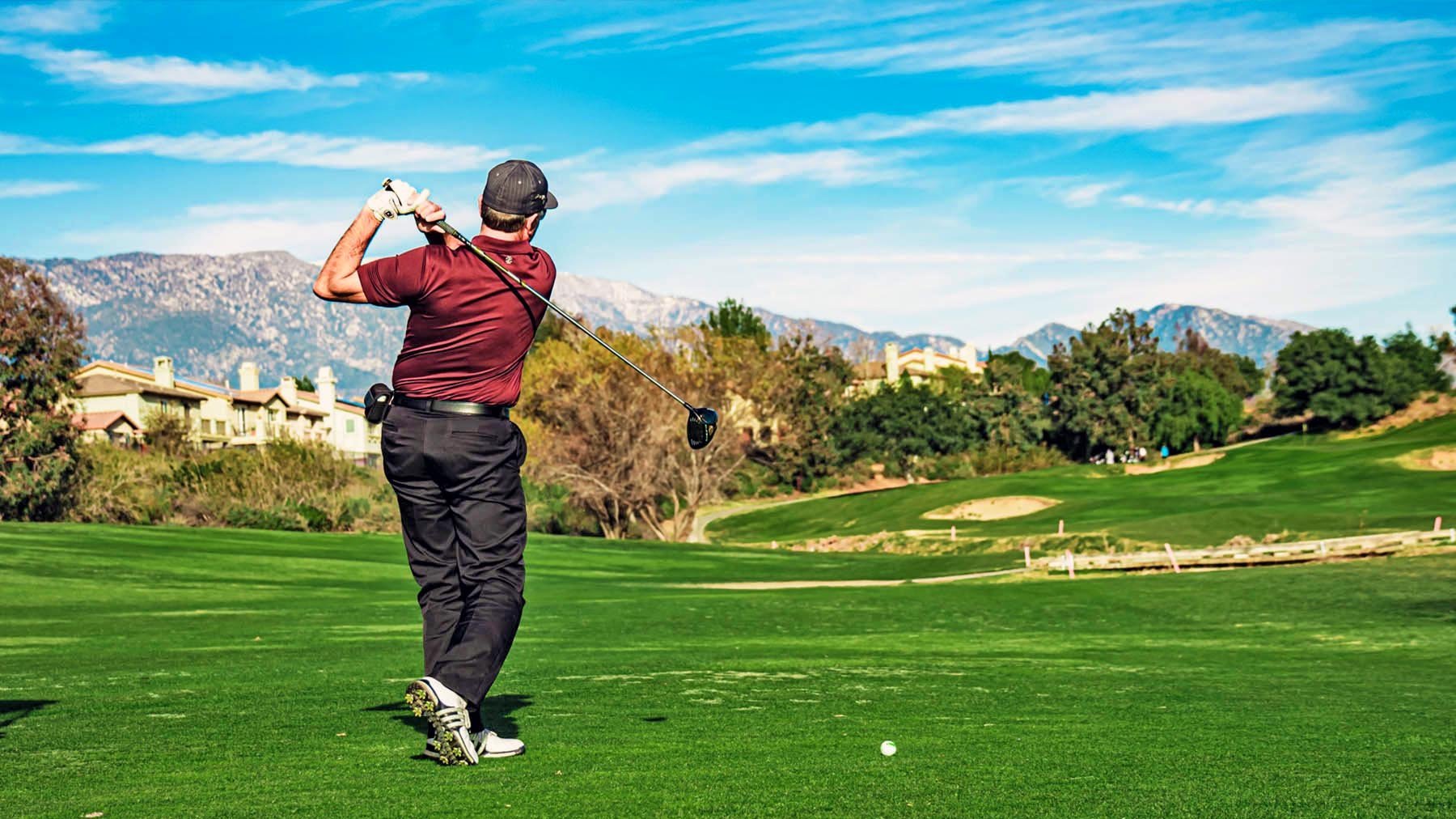 Golfer at Morongo Golf Club at Tukwet Canyon in Beaumont