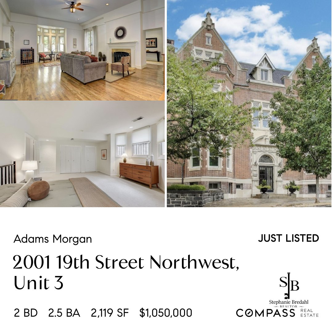 JUST LISTED: 2001 19th St NW, Unit 3 Washington, DC 20009