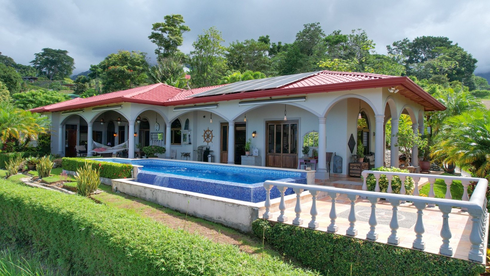 Tropical Hacienda with Breathtaking Whitewater Views in Most Desirable Gated Community in Ojochal