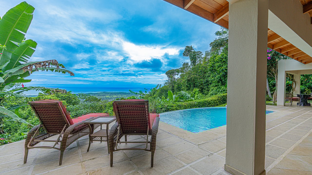 Private Luxury Villa with Whale Tail Ocean View Close to Downtown Uvita