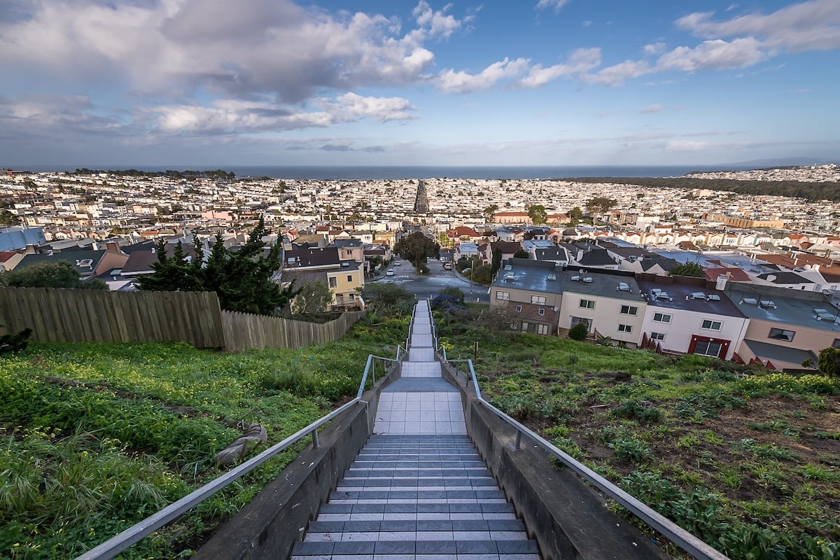 Golden Gate Heights Steps Looking Toward the Sunset District