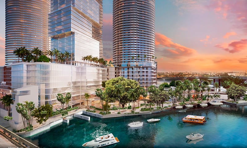 The River District private dock