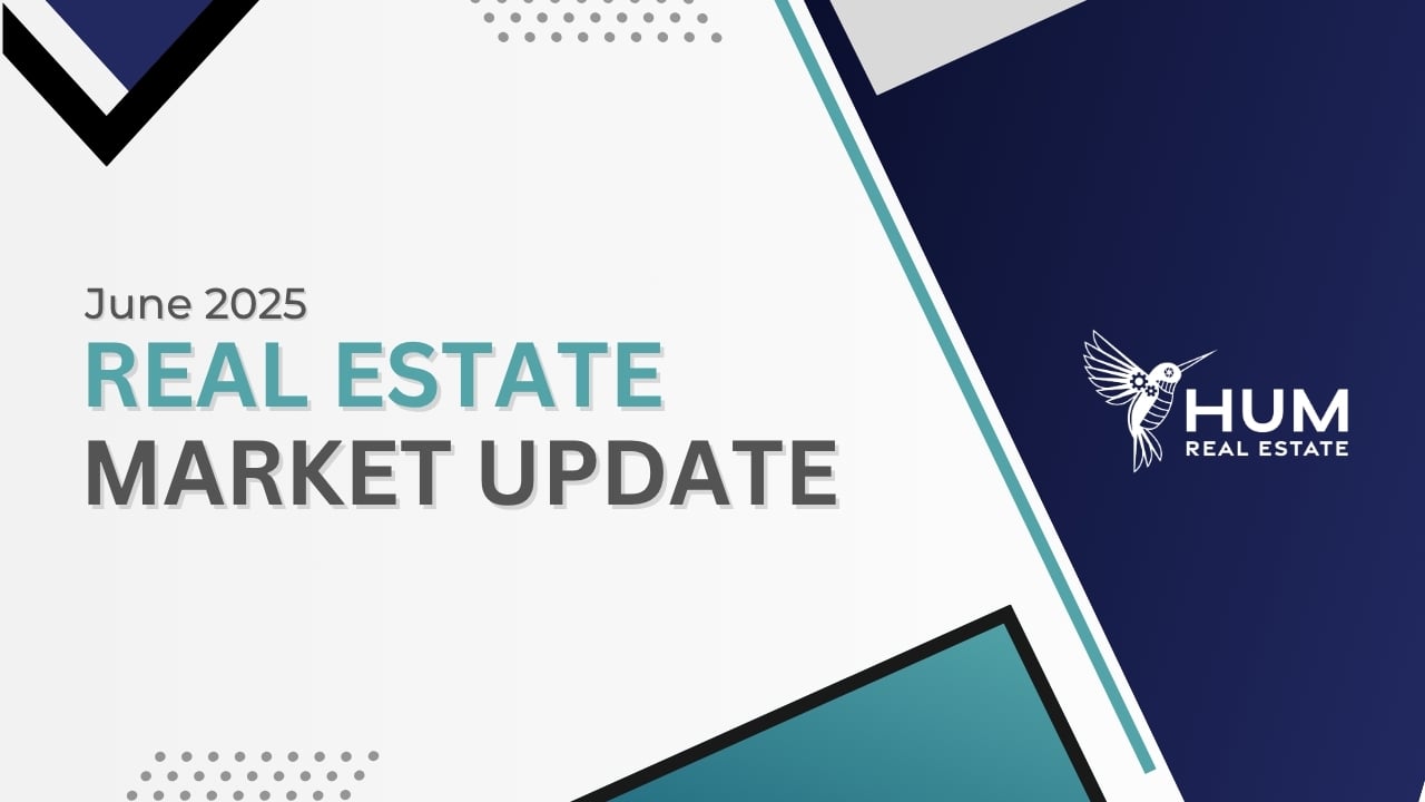 a blog post thumbnail for the June 2025 real estate market update
