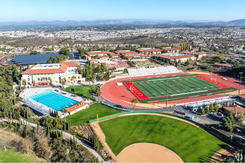 Cathedral Catholic Aerial View