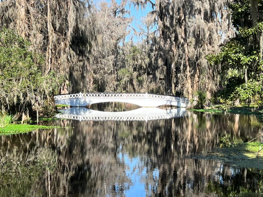 Iconic bridge at Magnolia Planation 