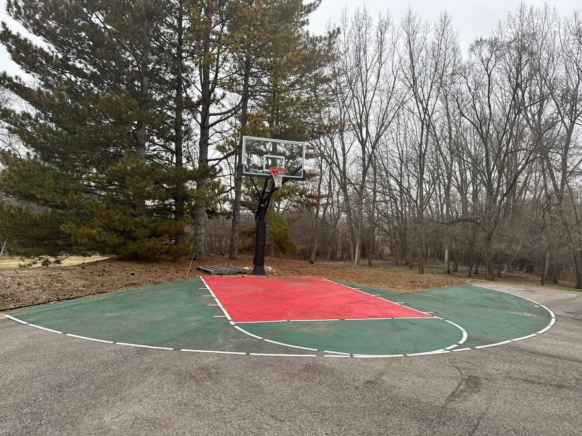 Your owen private basketball court in serene setting