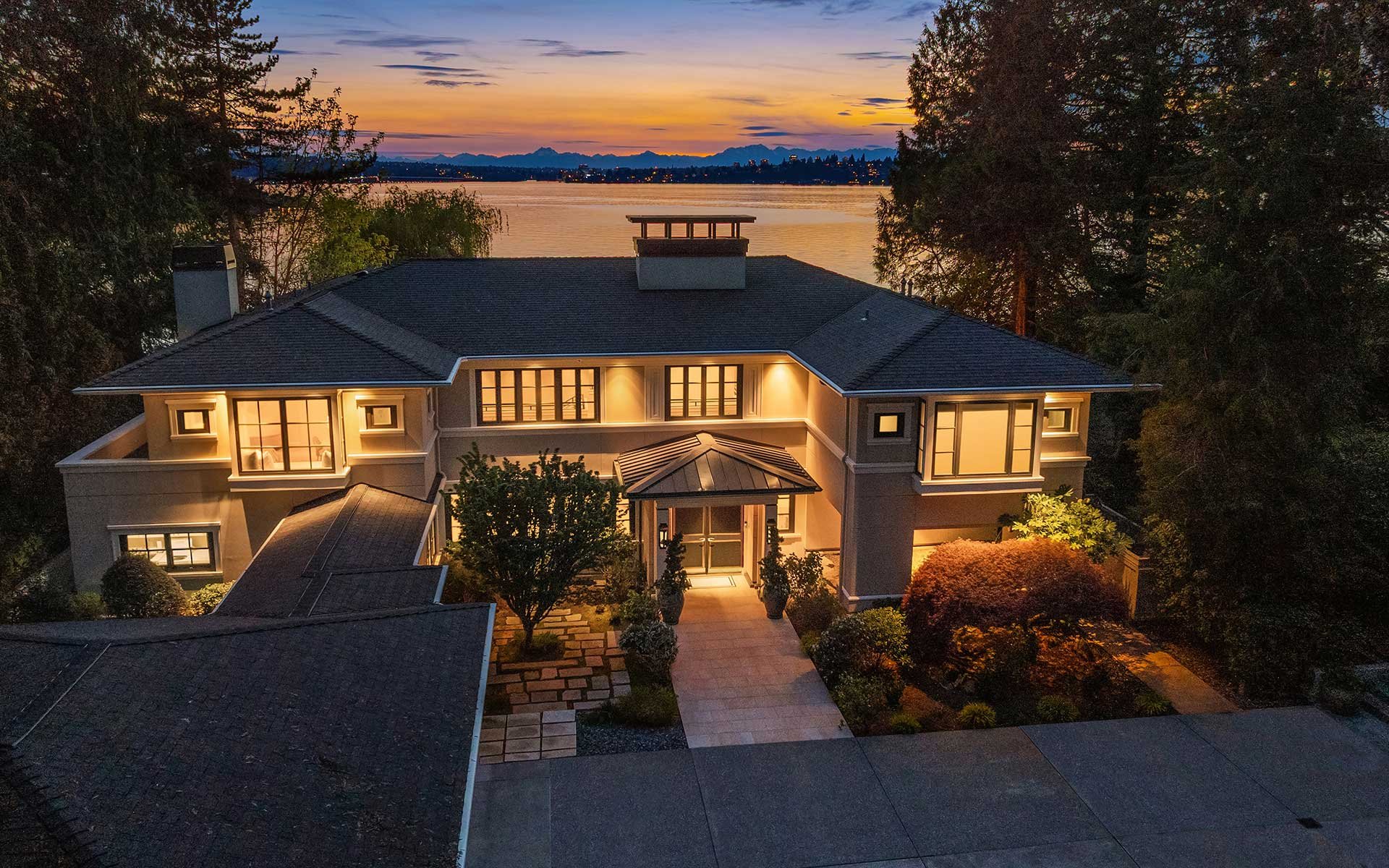Timeless West-Facing Waterfront Estate on Treasured Hunts Point