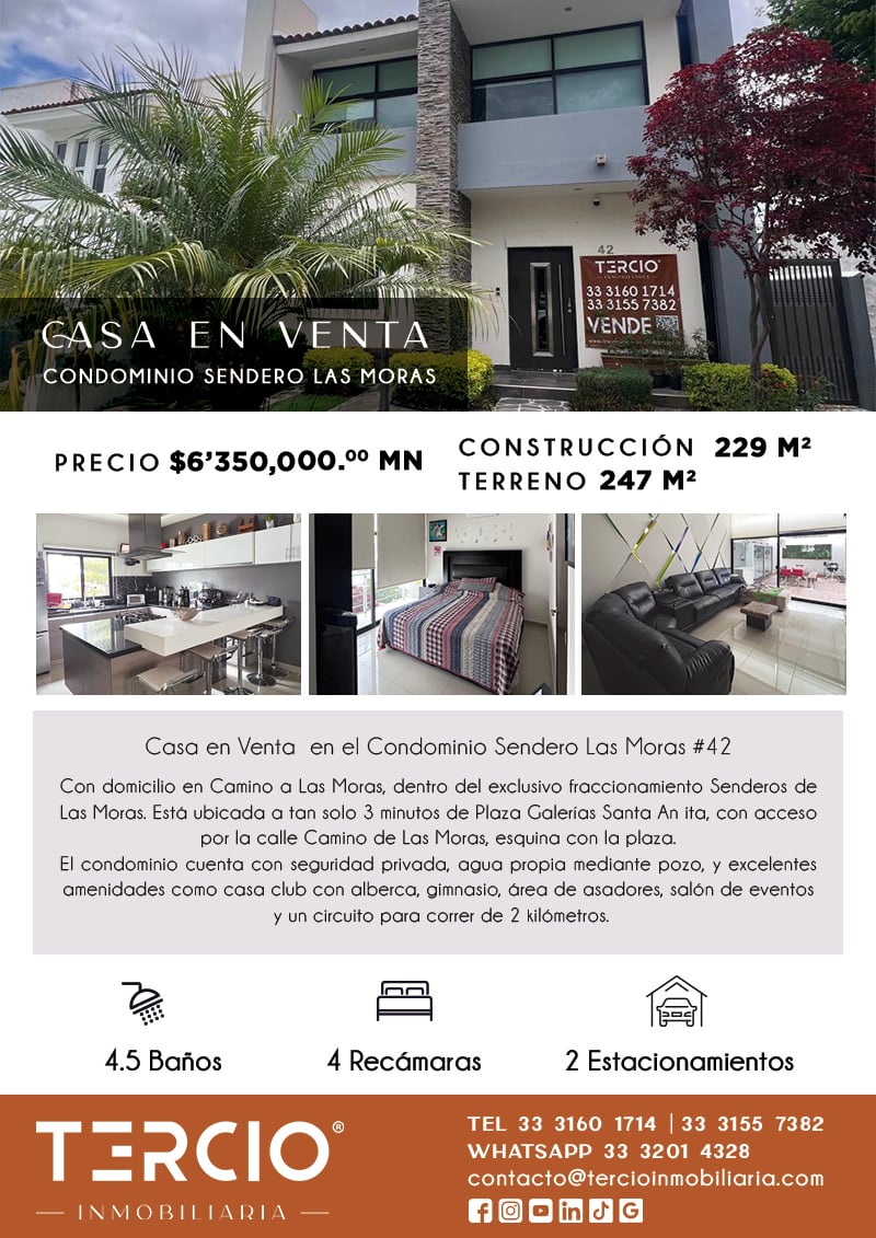 Casa en Venta en Condominio Sendero Las Moras $6’350,000.00 MN