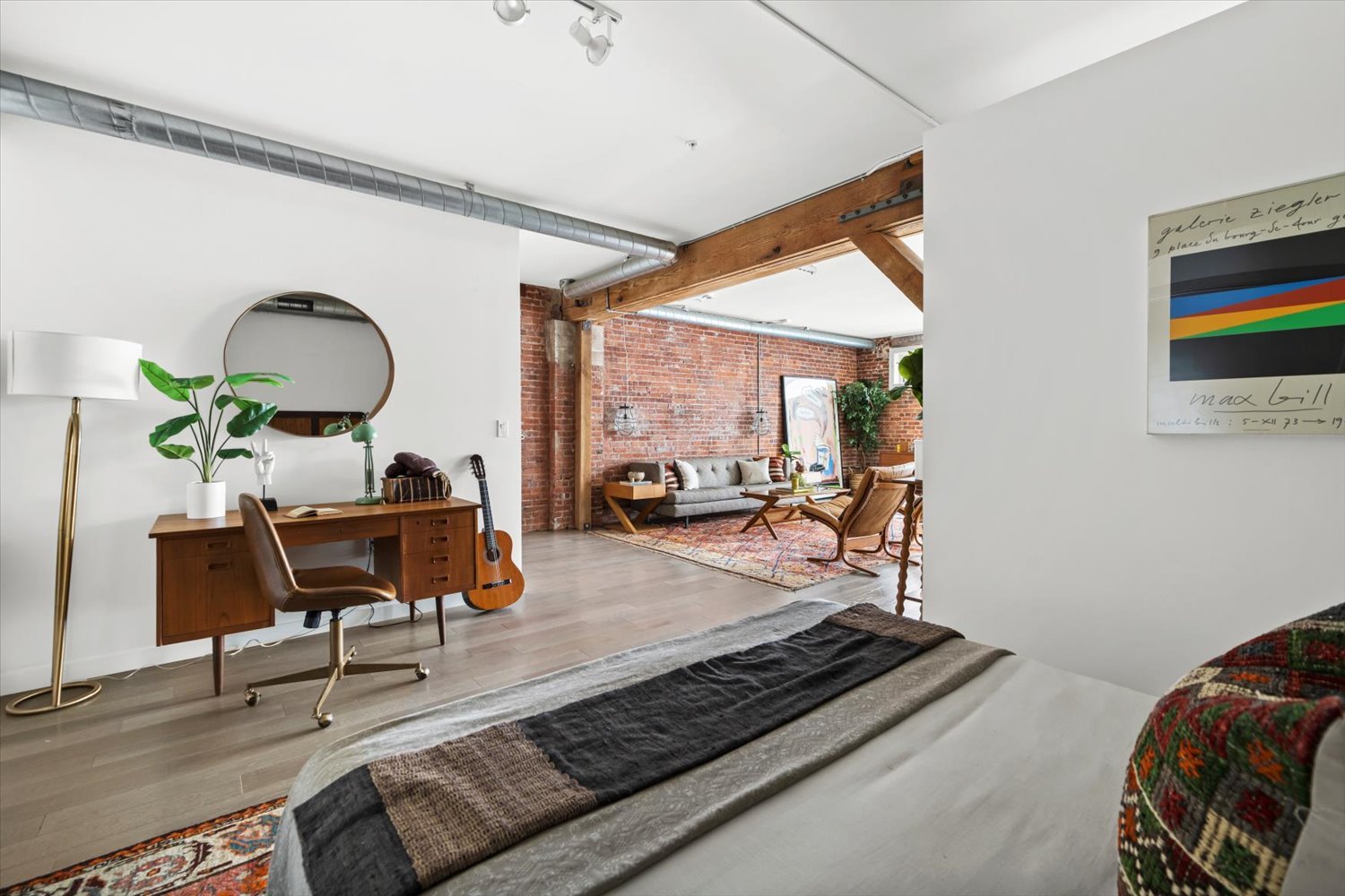 Breathtaking Exposed Brick & Beam Loft at THE BARKER BLOCK